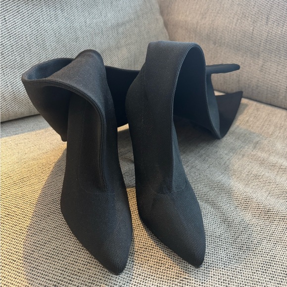 Kendall & Kylie thigh high black sock boots size 9-9 1/2 - Picture 2 of 4